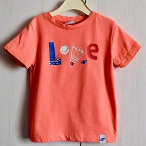 NWOT 4F Coral Love Racket Sports Tee
